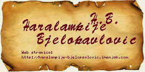 Haralampije Bjelopavlović vizit kartica